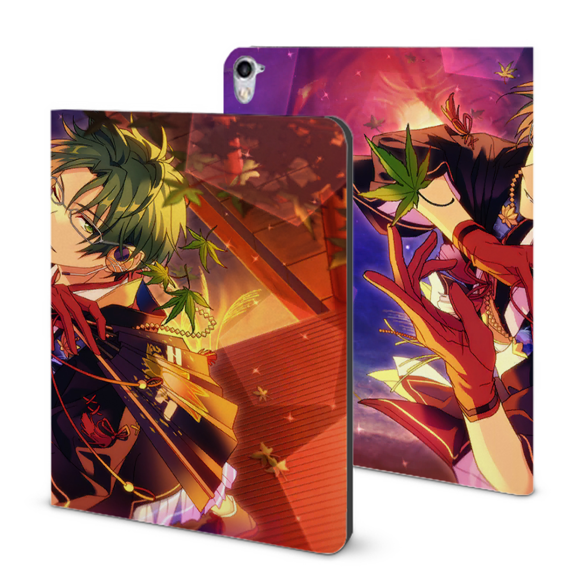 （画像用） あんさんぶるスターズ! Ensemble Stars IPad ケース ブック型 PUレザー TPU 耐衝撃 軽量 薄型 ペン収納なし 全面保護 IPad 各モデル対応